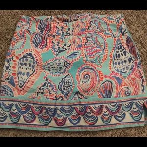 Lilly pulitzer multi shell me about it skort 0
